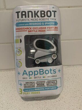 Tankbot AppBots  White Futuristic Micro Robotic Tank